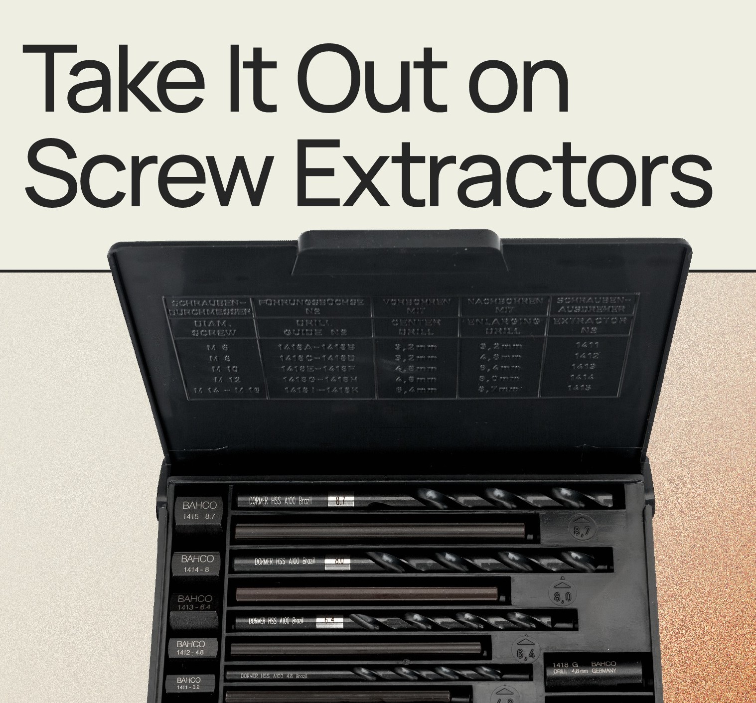 Take It Out On Screw Extractors